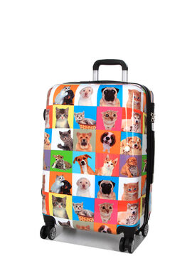 Valise rigide extensible Animaux 66 cm