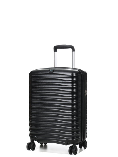 Valise cabine extensible Wave DLX Slim 55 cm Noir