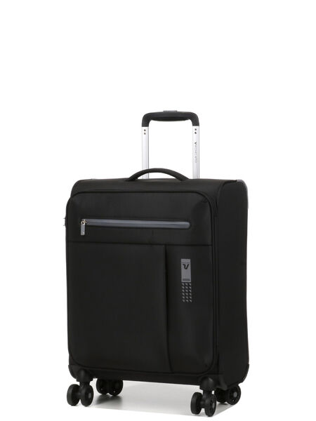 Valise cabine souple Neon Lite 55 cm Noir Fumée