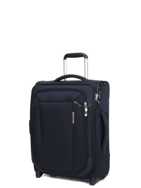 Valise cabine souple extensible Respark 55 cm - 2 roues - Poche Frontale Midnight Blue