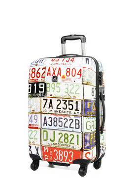 Valise rigide Vintage Plates 67 cm
