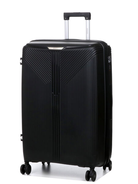 Valise rigide extensible Deltea 76 cm Noir
