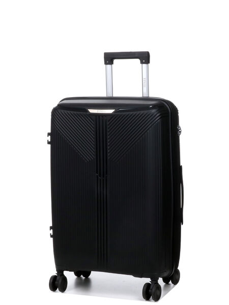 Valise rigide extensible Deltea 66 cm Noir