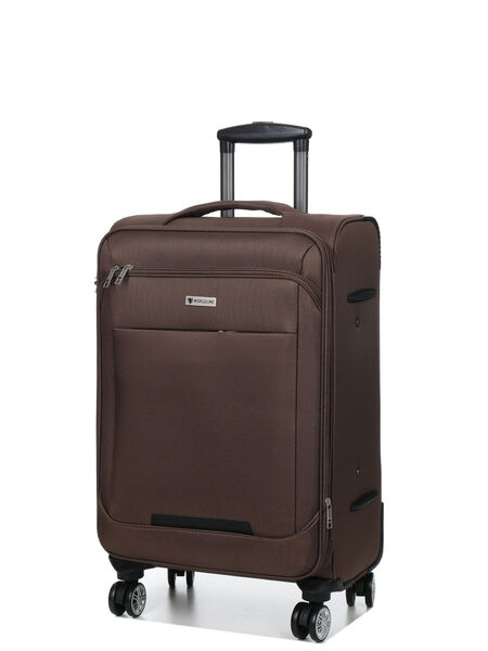 Valise souple extensible Corinthe 67 cm Marron