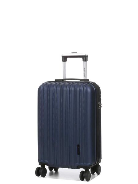 Valise cabine rigide extensible Braga 3 - 55 cm Bleu Marine