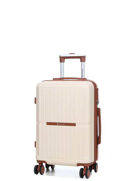Valise cabine rigide extensible Sumatra 55 cm Beige
