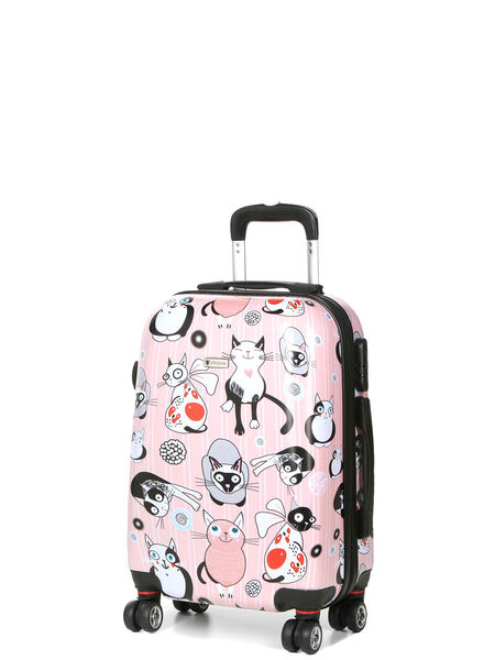 Valise cabine rigide Freetown Cat Lover 54 cm Rose