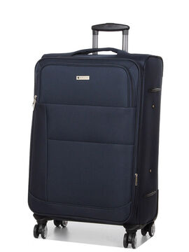 Valise souple extensible Agadir 76 cm Bleu