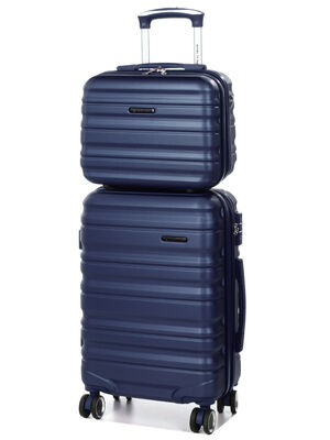 Valise Worldline Minneapolis 2 - 55 cm et vanity Bleu Marine