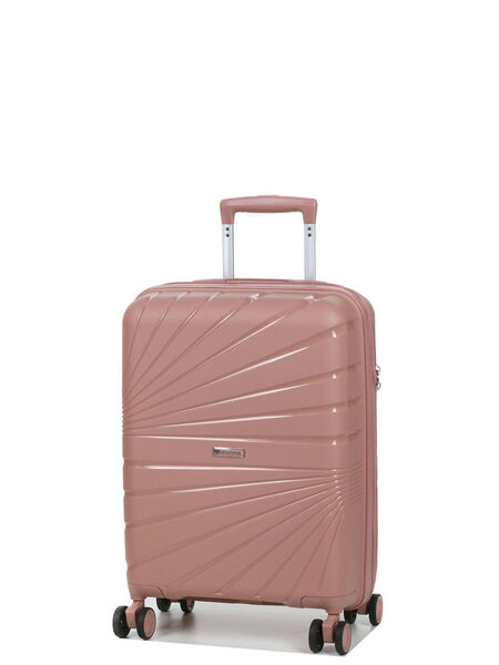 Valise cabine rigide extensible Abidjan 55 cm Vieux Rose