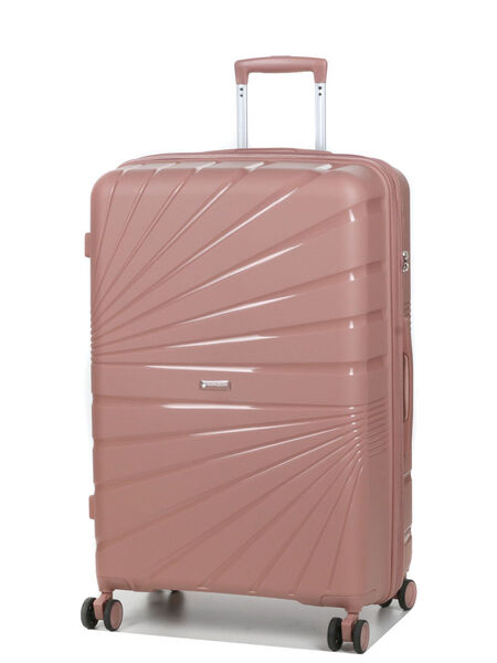 Valise rigide extensible Abidjan 74 cm Vieux Rose