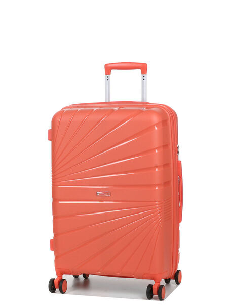 Valise rigide extensible Abidjan 64 cm Corail