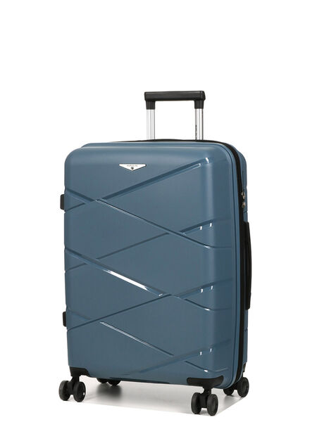 Valise rigide extensible Kos 64 cm Bleu Orage