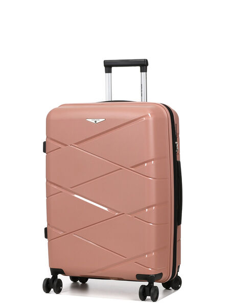 Valise rigide extensible Kos 64 cm Vieux Rose