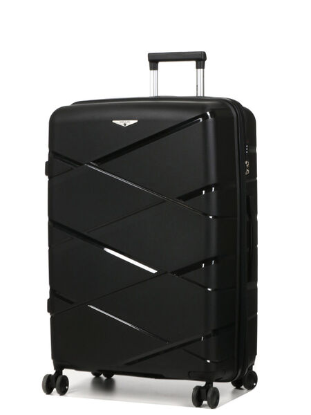 Valise rigide extensible Kos 74 cm Noir