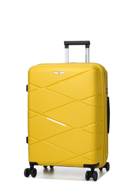 Valise rigide extensible Kos 64 cm Jaune Canari