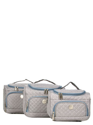 Set de 3 vanity cases Kinston Loisirs 31 cm Gris