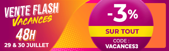 -3% avec le code VACANCES3