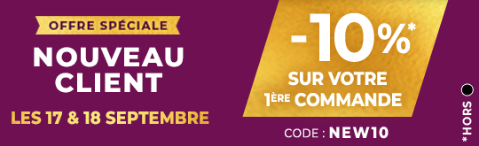 -10% avec le code NEW10
