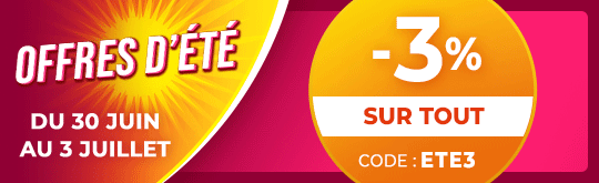 -3% avec le code ETE3