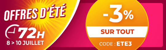 -3% avec le code ETE3