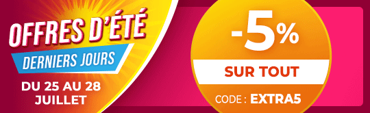 -5% avec le code EXTRA5
