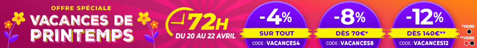 -4% avec le code VACANCES4
