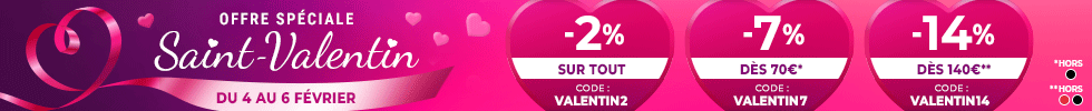 -2% avec le code VALENTIN2